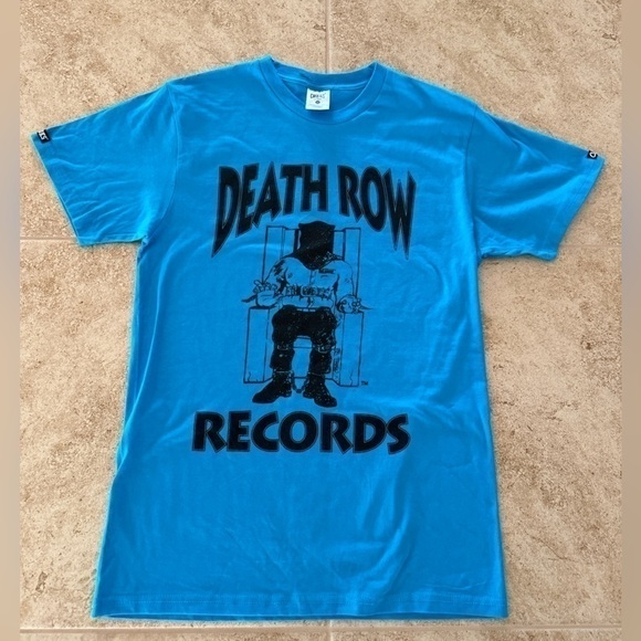 NWOT Death Row Records Chair Core Logo Tee in Blue - Picture 1 of 6